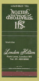 Matchbook Cover - London Hilton UK England Stratford Upon Avon 30 Strike