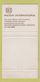 Matchbook Cover - London Hilton UK England Stratford Upon Avon 30 Strike
