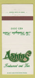 Matchbook Cover - Ashby's Restaurant Washington Hilton DC? 30 Strike