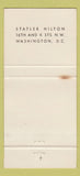 Matchbook Cover - Rogue's Manor Statler Hilton Washington DC 30 Strike