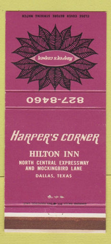 Matchbook Cover - Harper's Corner Hilton Inn Dallas TX 30 Strike