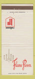 Matchbook Cover - Flame Room Radisson Hotels  30 Strike