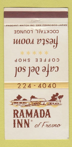 Matchbook Cover - Ramada Inn Fresno CA 30 Strike