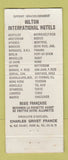 Matchbook Cover - Paris Hilton WEAR 30 Strike