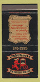 Matchbook Cover - Michaels New England Seafood Sunnyvale CA 30 Strike