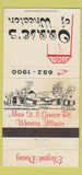 Matchbook Cover - Orrse's Restaurant Wheaton IL WEAR 30 Strike