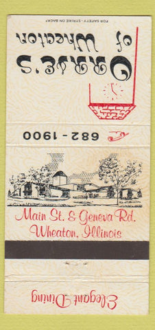 Matchbook Cover - Orrse's Restaurant Wheaton IL WEAR 30 Strike