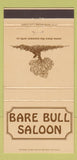 Matchbook Cover - Bare Bull Saloon Santa Monica CA 30 Strike