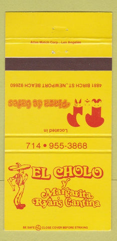 Matchbook Cover - El Cholo Mexican Restaurant Newpoort Beach CA 30 Strike