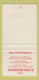 Matchbook Cover - El Cholo Mexican Restaurant Newpoort Beach CA 30 Strike