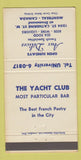 Matchbook Cover - Aux Delices French Restaurant Montreal QC Yacht Club 30 Strike