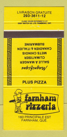 Matchbook Cover - Farnham Pizzeria pizza Farnham QC 30 Strike