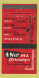 Matchbook Cover - Hi West Well Servicing Edmonton AB oil  30 Strike