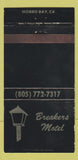 Matchbook Cover - Breakers Motel Morro Bay CA WEAR 30 Strike