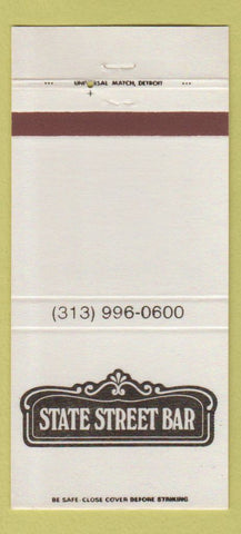 Matchbook Cover - State Street Bar Sheraton Hotel Ann Arbor MI 30 Strike