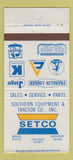 Matchbook Cover - Southern Equipment Tractors Monroe Shreveport LA 30 Strike
