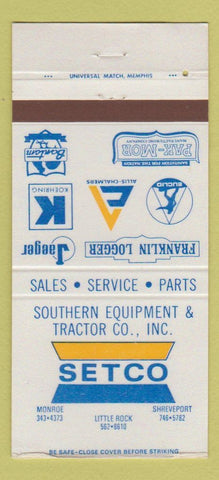 Matchbook Cover - Southern Equipment Tractors Monroe Shreveport LA 30 Strike