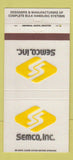 Matchbook Cover - Semco Bulk Handling Systems Houston TX 30 Strike