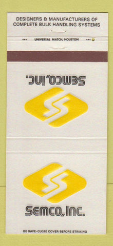 Matchbook Cover - Semco Bulk Handling Systems Houston TX 30 Strike