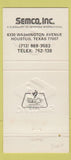 Matchbook Cover - Semco Bulk Handling Systems Houston TX 30 Strike