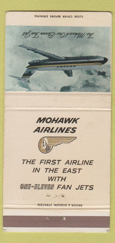 Matchbook Cover - Mohawk Airlines WEAR 30 Strike