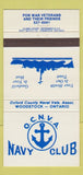 Matchbook Cover - OCNVA Navy Club Woodstock ON 30 Strike