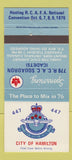 Matchbook Cover - Royal Canadian Air Force Hamilton ON 1976 30 Strike