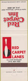 Matchbook Cover - Red Carpet Lanes Milwaukee WI