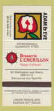 Matchbook Cover - Adam & Eve Brasserie L'Emerillon Sherbrooke QC 30 Strike