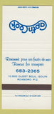 Matchbook Cover - Capt'n Cook Restaurant Roxboro QC 30 Strike