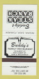 Matchbook Cover - Buddy's Family Restaurant Steak Regina SK 30 Strike