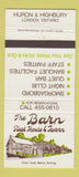 Matchbook Cover - The Barn Steak House Tavern London ON 30 Strike