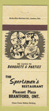 Matchbook Cover - Sportsman's Restaurant Brantford ON 30 Strike