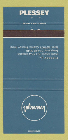 Matchbook Cover - Plessey Ilford Essex UK England 30 Strike