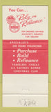 Matchbook Cover - Reliance Savings Altoona PA WEAR 30 Strike