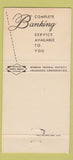 Matchbook Cover - First National Bank Monroe WI 30 Strike