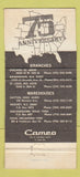 Matchbook Cover - Hill & Griffith Cincinnati OH 1971 WEAR 30 Strike