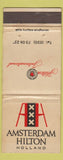 Matchbook Cover - Amsterdam Hilton Hotel Holland WEAR 30 Strike