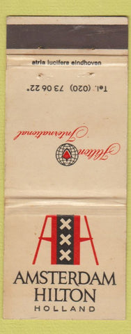 Matchbook Cover - Amsterdam Hilton Hotel Holland WEAR 30 Strike