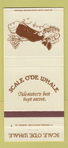 Matchbook Cover - Scale O'De Whale Portsmouth VA 30 Strike