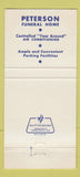 Matchbook Cover - Peterson Funeral Home Chicago IL 30 Strike