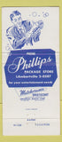 Matchbook Cover - Phillips Packaged Goods Stockton NJ 30 Strike