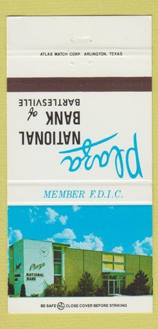 Matchbook Cover - Plaza National Bank Bartlesville OK 30 Strike