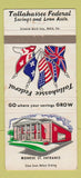 Matchbook Cover - Tallahassee Federal Savings Loan FL 30 Strike