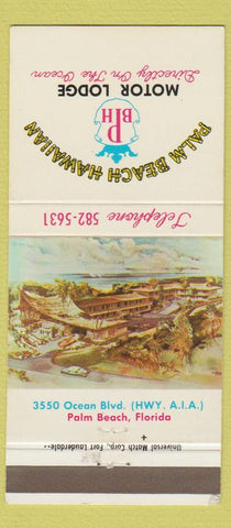 Matchbook Cover - Palm Beach Hawaiian Motor Lodge Palm Beach FL 30 Strike