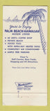 Matchbook Cover - Palm Beach Hawaiian Motor Lodge Palm Beach FL 30 Strike