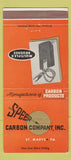 Matchbook Cover - Speer Carbon Company St Marys PA 30 Strike