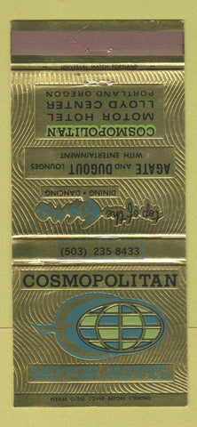 Matchbook Cover - Cosmopolitan Motor Hotel Portland OR 30 Strike