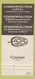 Matchbook Cover - Cosmopolitan Motor Hotel Portland OR 30 Strike
