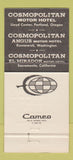 Matchbook Cover - Cosmopolitan Airtel Portland OR Airport  30 Strike